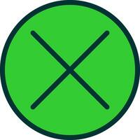 Cancel Green Filly Icon vector