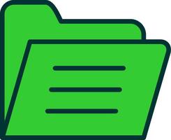 Folder Green Filly Icon vector