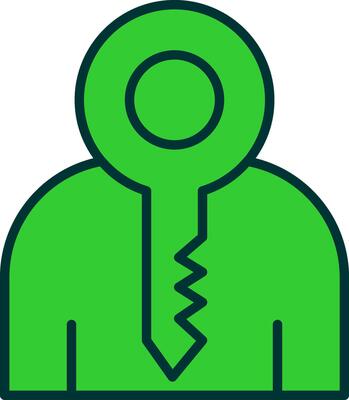 Key Person Green Filly Icon