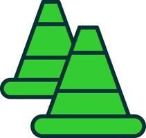 Traffic Cone Green Filly Icon vector