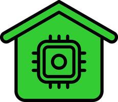 Cpu Green Filly Icon vector