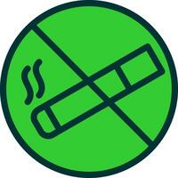 No Smoking Green Filly Icon vector