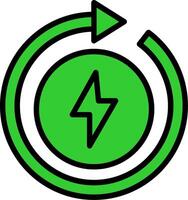 Renewable Energy Green Filly Icon vector