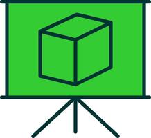 Presentation Green Filly Icon vector