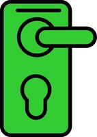 Lock Green Filly Icon vector