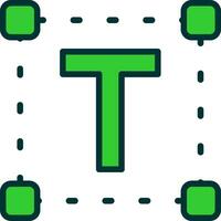 Text Green Filly Icon vector