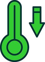 Temperature Green Filly Icon vector