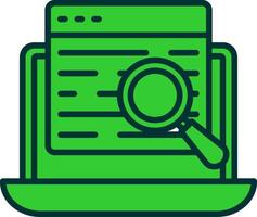 Search Data Green Filly Icon vector