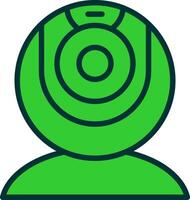 web camera Green Filly Icon vector