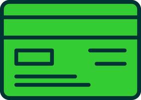 Credit Card Green Filly Icon vector