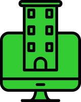 Desktop Green Filly Icon vector