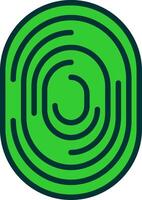 Fingerprint Green Filly Icon vector