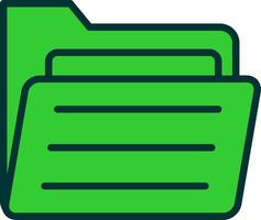 Folder Green Filly Icon vector