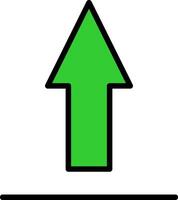 Up Sign Green Filly Icon vector