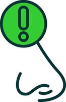 Difficulty Breathing Green Filly Icon vector