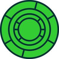 Chart Green Filly Icon vector