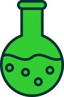 Flask Green Filly Icon vector