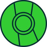 Cd Line Filled Curve Icon vector