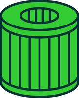 Oil Filter Green Filly Icon vector