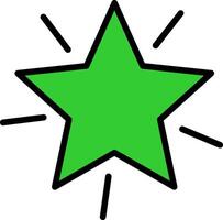 Star Green Filly Icon vector