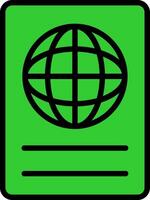 Passport Green Filly Icon vector
