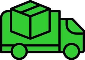 Delivery Truck Green Filly Icon vector