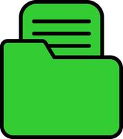File Green Filly Icon vector