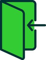 Logout Green Filly Icon vector