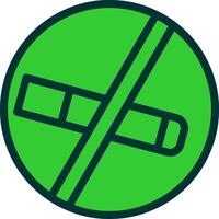 Smoking Free Green Filly Icon vector