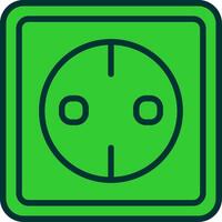 socket Green Filly Icon vector
