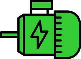 Engine Green Filly Icon vector