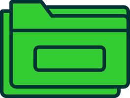Folder Green Filly Icon vector