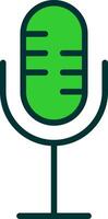 Microphone Green Filly Icon vector