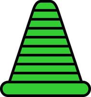Traffic Cone Green Filly Icon vector