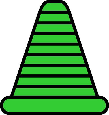 Traffic Cone Green Filly Icon