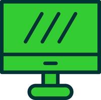Computer screen Green Filly Icon vector