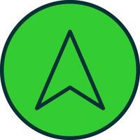 Navigation Green Filly Icon vector
