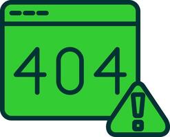 Error404 Green Filly Icon vector