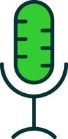 Microphone Green Filly Icon vector