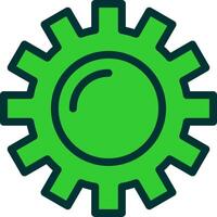 Setting Green Filly Icon vector
