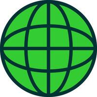 Globe Green Filly Icon vector
