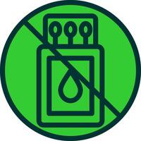 No Fire Green Filly Icon vector