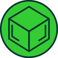3D Green Filly Icon vector