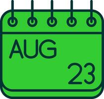 August Green Filly Icon vector