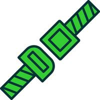 Seat Belt Green Filly Icon vector