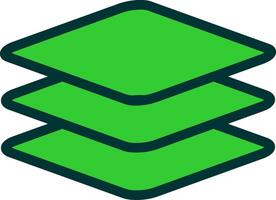 Layers Green Filly Icon vector