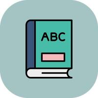 Alphabet Line Filled Curve Icon vector