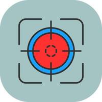 Focus Line Filled Curve Icon vector
