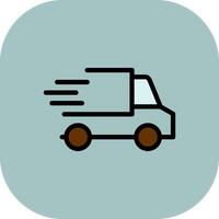 Delivery Line Filled Curve Icon vector