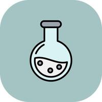 Flask Line Filled Curve Icon vector